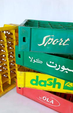 Vintage crates, vintage pop crates, coca cola, pop art, Beirut 