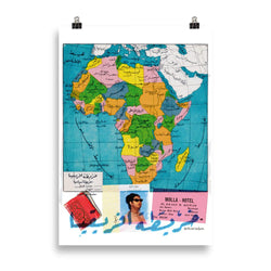 Vintage map, Vintage geographical  school map, Vintage map of Africa, Middle East, Interior design, home interior design, office interior design, hotel interior design, restaurant interior design,